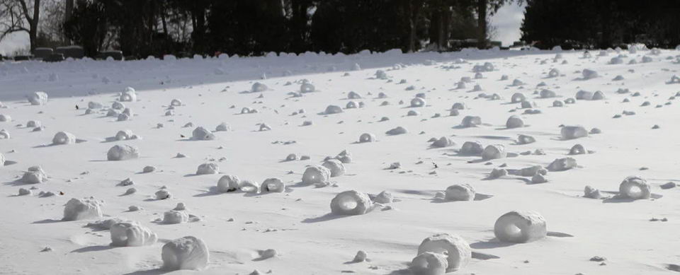 认识大自然奇妙的自卷式雪甜甜圈