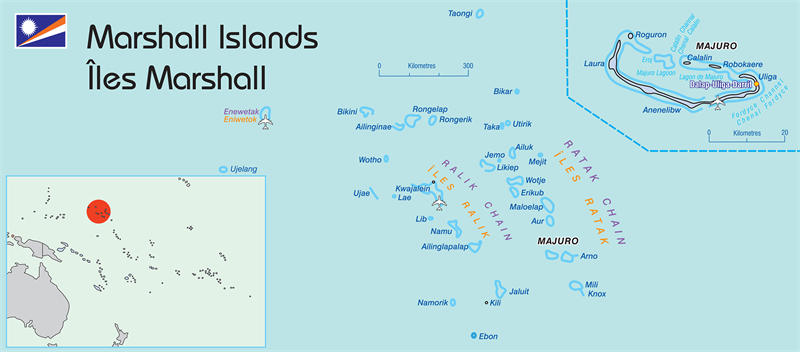 马绍尔群岛地图图片