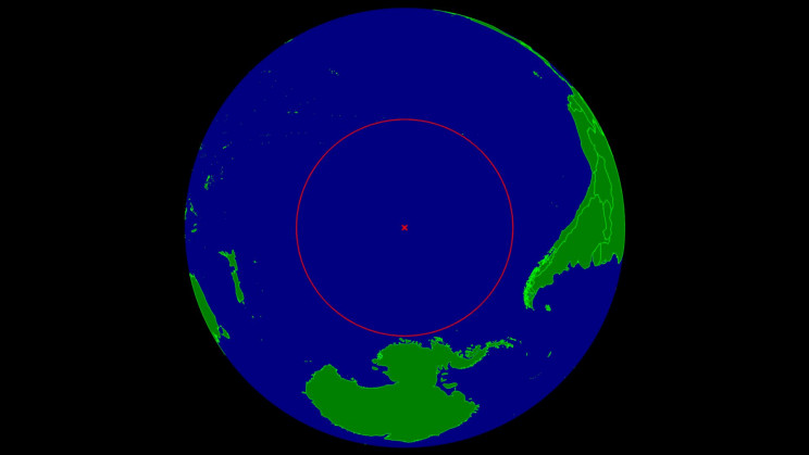 尼莫点位于南太平洋上，周围2700公里都没有一块陆地