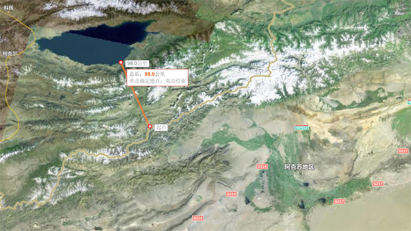 伊塞克湖距离边境线只有98公里