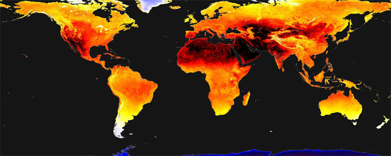 2019年6月份全球地表平均温度分布