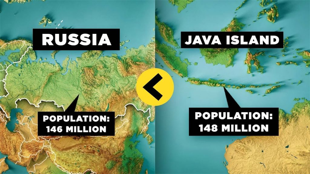 爪哇岛是世界上人口数量最多的岛屿，13.88万平方公里的土地上居住了超过整个俄罗斯的人口数