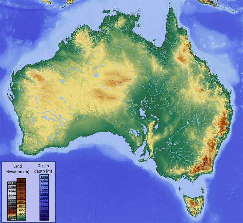 澳大利亚地图图片