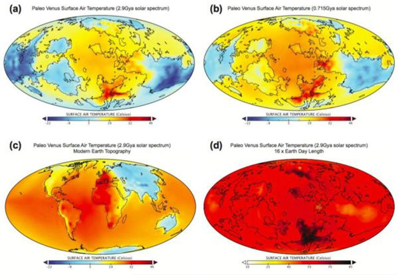 科学家推测的早期金星表面温度
