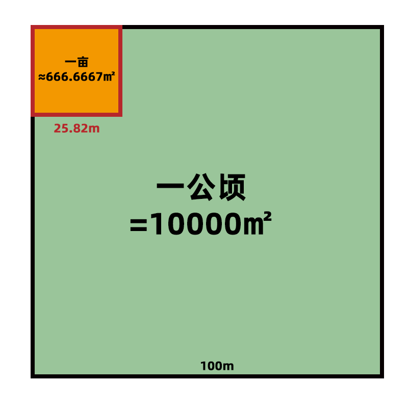 一亩面积相当于666.6667平方米